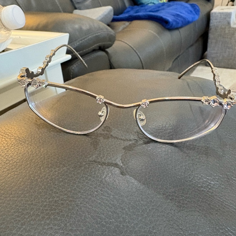 Swarovski Silver Crystal Embellished Glasses - Picture 3 of 5